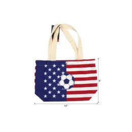 24 Bulk 8-inchx12-inch Usa Flag Handbag