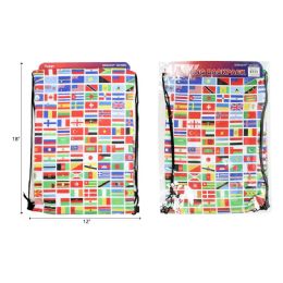 48 Bulk 18-inch Country Flags String Bag