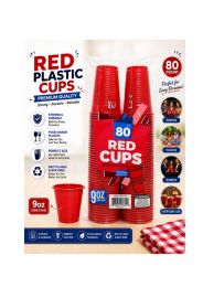 36 Bulk 9oz 80 Counts Red Cups