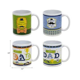 72 Bulk 3.2-inchx3.8-inch Father's Day Ceramic Mug