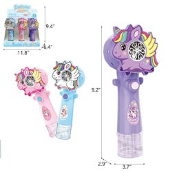 24 Bulk 9-inch Unicorn Bubbe Wand With Light &battery