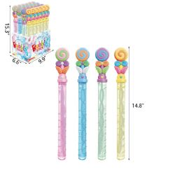 144 Bulk 14.8" Lollypop Bubble Stick