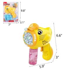 24 Bulk 6.6" 10 Holes Yellow Duck Bubble Gun