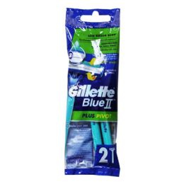 48 Bulk 2-Piece GILLETTE BLUE II PLUS PIVOT