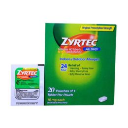 40 Bulk ZYRTEC Indoor and Outdoor Allergies