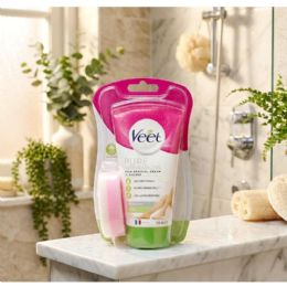 10 Bulk 150gm Veet Shower Cream Dry Skin With Sponge