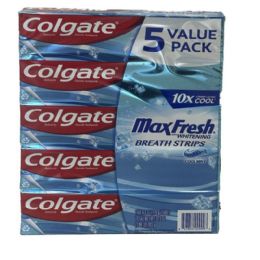 10 Bulk 6.3oz 5-Piece Max Fresh Breath Strips Cool Mint