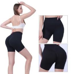 72 Bulk Women's Butt Lifting Shorts Black Color S/m, L/xl