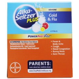 100 Bulk 2-Piece Alka Seltzer Cold & Flu Plus