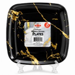 36 Bulk 7.25" 8-Piece BLACK HOTSTAMP SQUARE PLATE