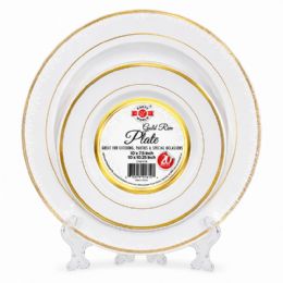 12 Bulk 7.5 INCH AND 10.25 INCH 20-Piece HOT STAMP PLATE GOLD RIM