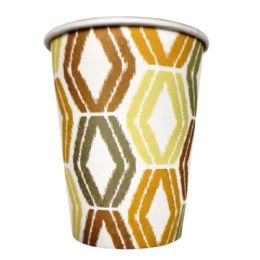 36 Bulk 9OZ IKAT DESIGN PAPER CUP 24-Piece