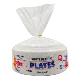 6 Bulk 10" ROUND WHITE PLATE IN BAG 100-Piece