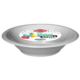 72 Bulk 12OZ SILVER BOWL 12-Piece