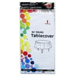 96 Bulk 84" WHITE ROUND Table COVER