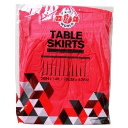 48 Bulk 29"X14' Red TABLE SKIRTS