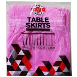 48 Bulk 29"X14' Light Pink TABLE SKIRTS