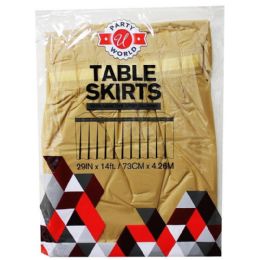 48 Bulk 29"X14' Golden TABLE SKIRTS