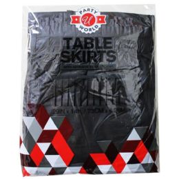 48 Bulk 29"X14' Black TABLE SKIRTS