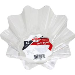 72 Bulk 42OZ CLEAR LACY BOWL