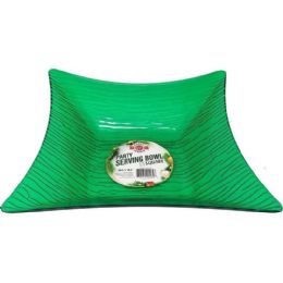 48 Bulk 10.5X10.5" TEXTURED SQUARE GREEN BOWL