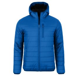 12 Bulk Men's SherpA-Lined Hooded Puffer Jacket Royal Small