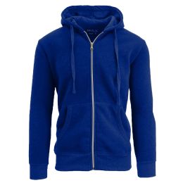 24 Bulk Boys FleecE-Lined Zip Up Hoodie Royal Size Small 8