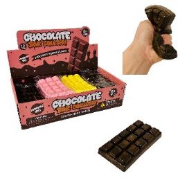 24 Bulk 6"x2.75" Slow Rise Squishy Chocolate Bar
