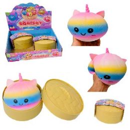 24 Bulk Jumbo Dumpling Squishy Bun With Steamer Toy