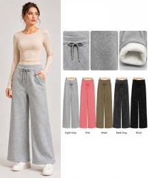 24 Bulk Wide Leg Sweatpants With Drawstring Waist