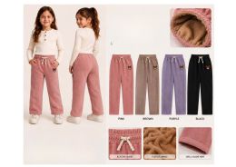 24 Bulk Kids Fleece Lined Pants