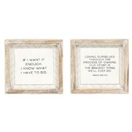 24 Bulk Wall Sign 6x6x1.5 Want/do Reversible Wood