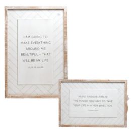 2 Bulk Wall Sign 17x25x1.5 Beautiful/underestimate Reversible Wood