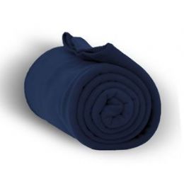 24 Bulk Fleece Blankets/throw - Navy