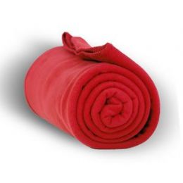 24 Bulk Fleece Blankets/throw - Red