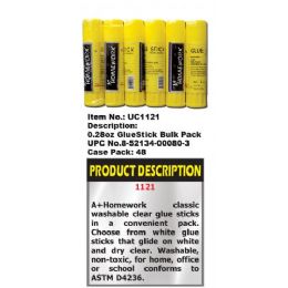 144 Bulk Glue Stick - .28 Oz - Bulk Packed