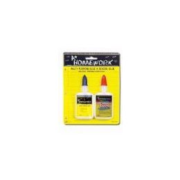 144 Bulk 2pk White Glue & School Glue 1.25oz