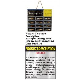 96 Bulk Super Glue Tubes - 3 Gm Each - 4 Pack