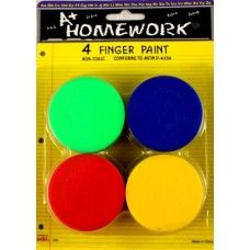 48 Bulk Finger Paints - Assorted Colors - 4 Pack