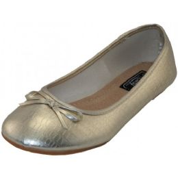 18 Bulk Women's Ballet Flats Metallic Gold Only