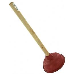 24 Bulk Toilet Plunger With Wooden Handle