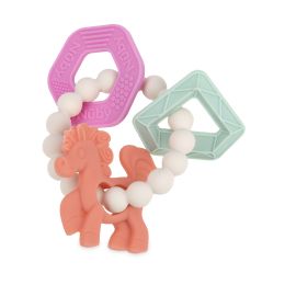 24 Bulk Nuby Chewy Charms Wristband Teethers (coral Unicorn)