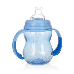 24 Bulk Nuby 3 Stage 8oz Tritan Wide Neck Bottle Blue