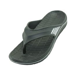 36 Bulk Women's Outdoor Light Weight Thong Sandals Black 6-11