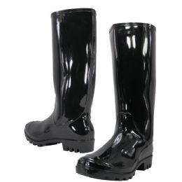 12 Bulk Women's 13.5 Inches Water Proof Rubber Rain Boots