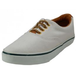 24 Bulk Women's Cotton Canvas Upper Basket Ball Shoe White Color
