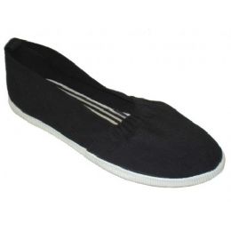 36 Bulk Ladies' Elastic Canvas Shoe