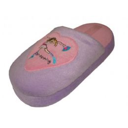 24 Bulk Ladies "shopping" Plush Slippers