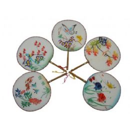 500 Bulk Round Silk Palace Fans