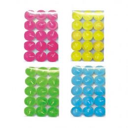 72 Bulk 15pc Tealight Candle Assorted Colors Pvc